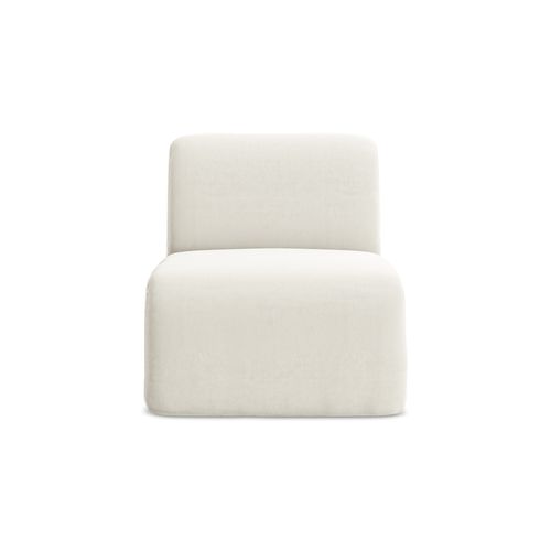 Fauteuil Pour Canapé Modulable Lani En Velours Beige Clair