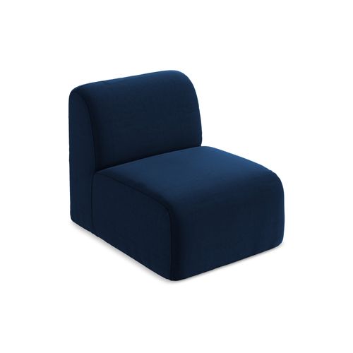 Fauteuil Pour Canapé Modulable Lani En Velours Bleu Royal