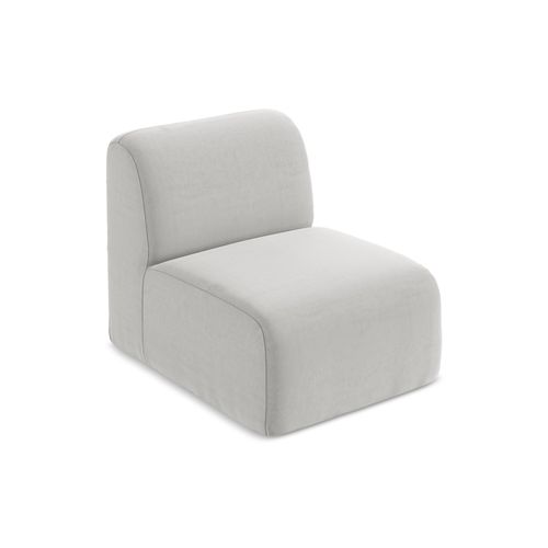 Fauteuil Pour Canapé Modulable Lani En Velours Argent