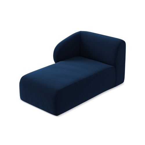 Méridienne Gauche Lani En Velours Bleu Royal