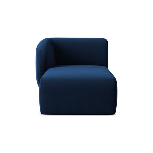 Méridienne Gauche Lani En Velours Bleu Royal