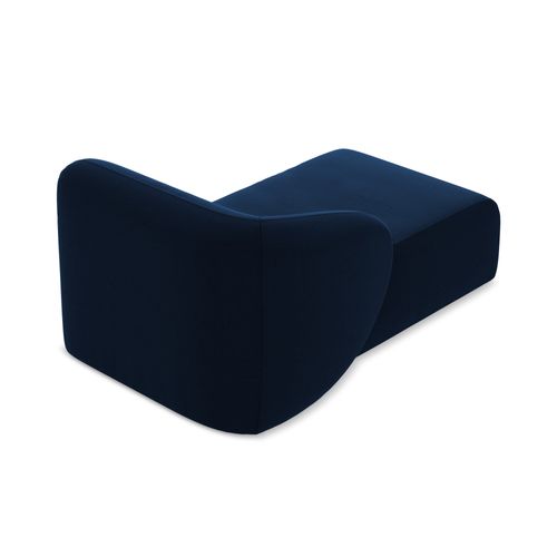 Méridienne Gauche Lani En Velours Bleu Royal