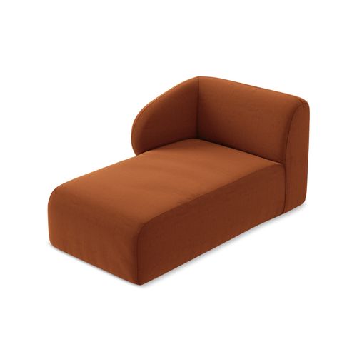 Méridienne Gauche Lani En Velours Terre Cuite