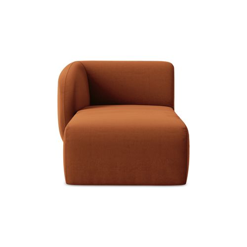 Méridienne Gauche Lani En Velours Terre Cuite