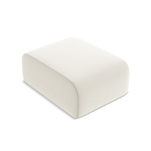 Pouf Lani En Velours Beige Clair