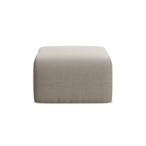 Pouf Lani En Velours Taupe