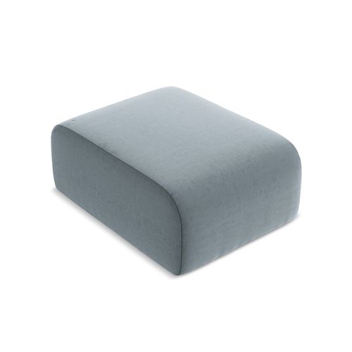 Pouf Lani En Velours Bleu Clair