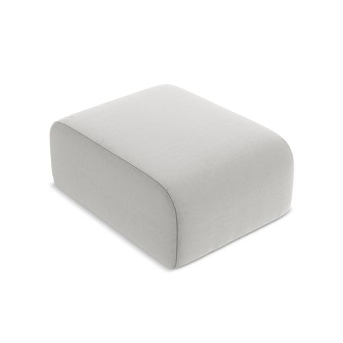 Pouf Lani En Velours Argent