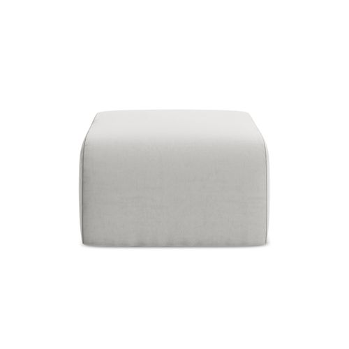 Pouf Lani En Velours Argent