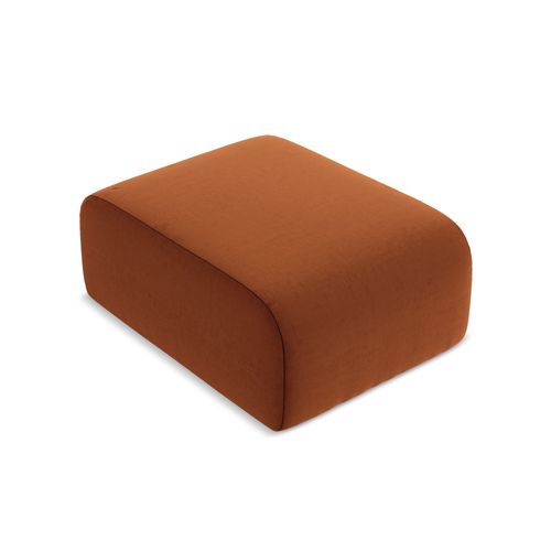 Pouf Lani En Velours Terre Cuite