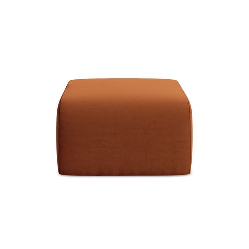 Pouf Lani En Velours Terre Cuite