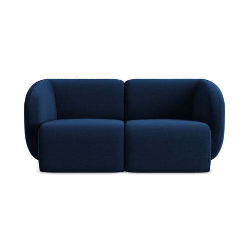Canapé Modulable 2 Places Lani En Velours Bleu Royal