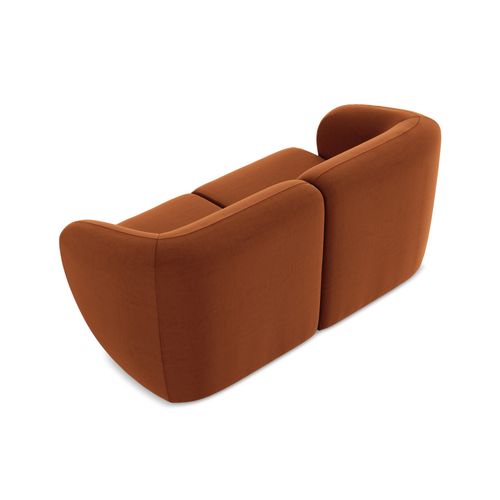 Canapé Modulable 2 Places Lani En Velours Terre Cuite