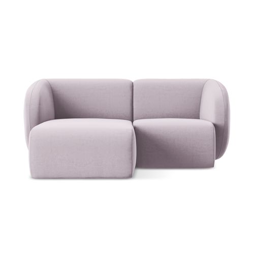 Canapé D'angle 2,5 Places Modulaire Gauche Lani En Velours Lavande