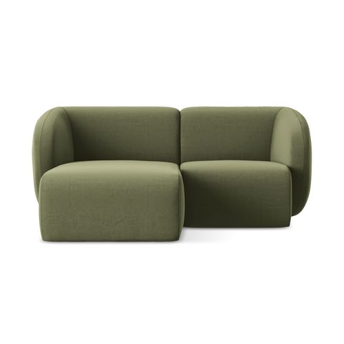 Canapé D'angle 2,5 Places Modulaire Gauche Lani En Velours Olive