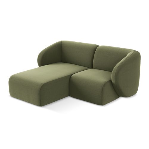 Canapé D'angle 2,5 Places Modulaire Gauche Lani En Velours Olive
