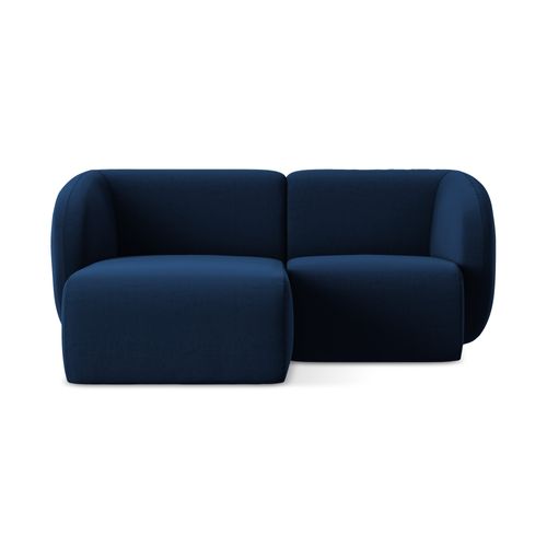 Canapé D'angle 2,5 Places Modulaire Gauche Lani En Velours Bleu Royal