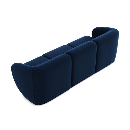 Canapé Modulable 3 Places Lani En Velours Bleu Royal