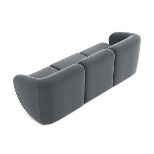 Canapé Modulable 3 Places Lani En Velours Acier