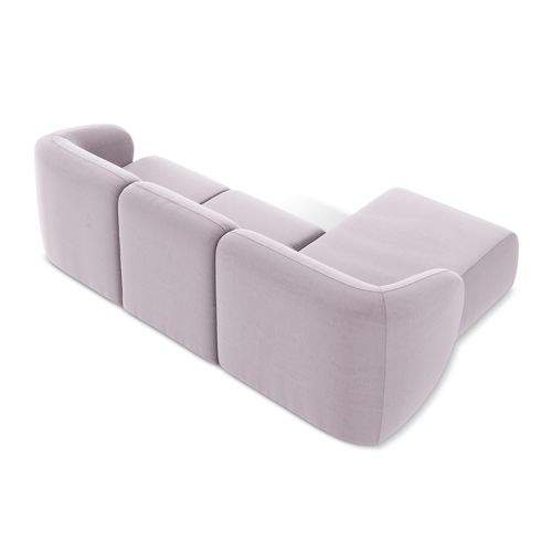 Canapé D'angle 3 Places Modulaire Gauche Lani En Velours Lavande