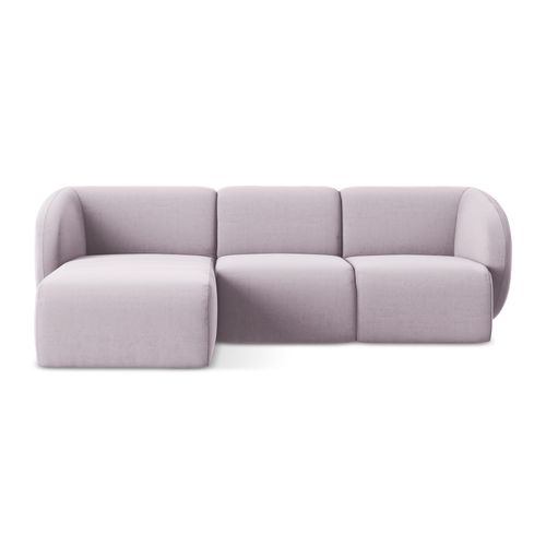 Canapé D'angle 3 Places Modulaire Gauche Lani En Velours Lavande