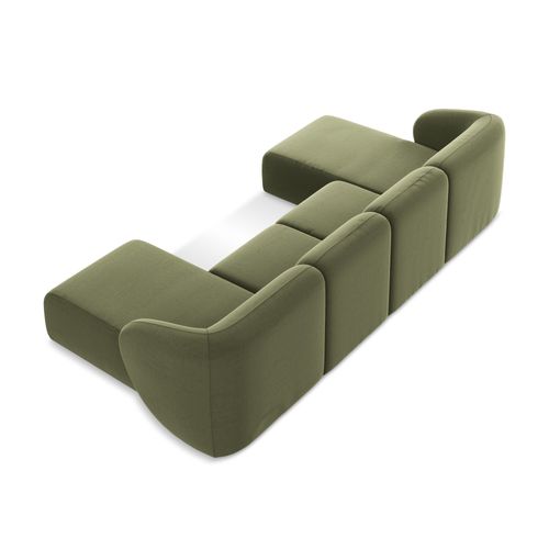 Canapé Panoramique 4 Places Lani En Velours Olive
