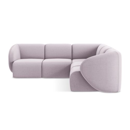 Canapé D'angle 4 Places Modulaire Lani En Velours Lavande