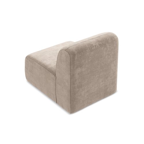 Fauteuil Pour Canapé Modulable Lani En Tissu Chenille Beige Foncé