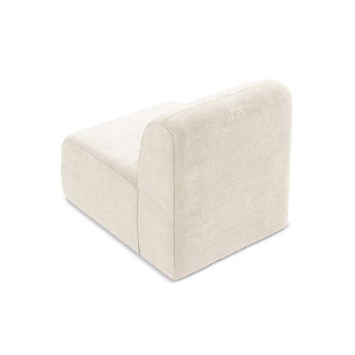 Fauteuil Pour Canapé Modulable Lani En Tissu Chenille Beige Clair