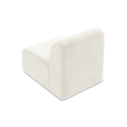 Fauteuil Pour Canapé Modulable Lani En Tissu Chenille Blanc