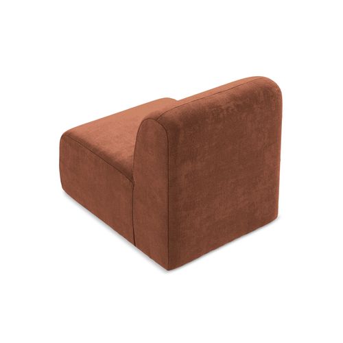 Fauteuil Pour Canapé Modulable Lani En Tissu Chenille Terre Cuite