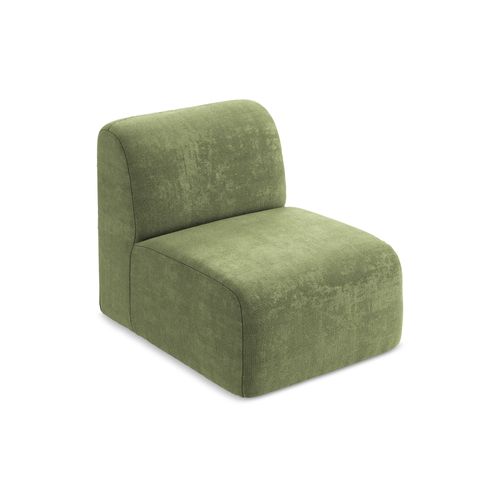Fauteuil Pour Canapé Modulable Lani En Tissu Chenille Vert