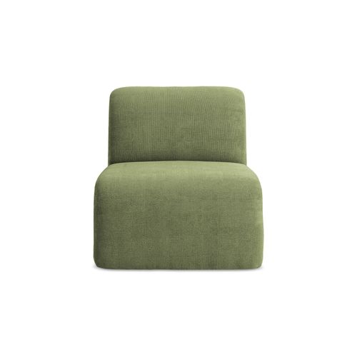 Fauteuil Pour Canapé Modulable Lani En Tissu Chenille Vert