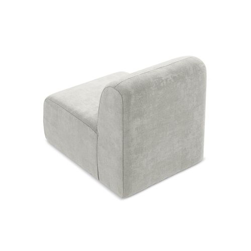 Fauteuil Pour Canapé Modulable Lani En Tissu Chenille Gris Clair