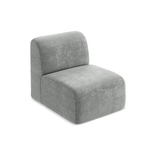 Fauteuil Pour Canapé Modulable Lani En Tissu Chenille Gris