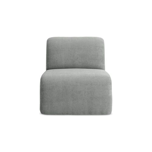 Fauteuil Pour Canapé Modulable Lani En Tissu Chenille Gris