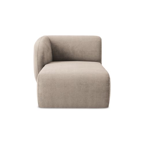 Méridienne Gauche Lani En Tissu Chenille Beige Foncé