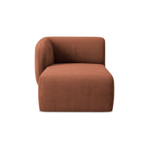 Méridienne Gauche Lani En Tissu Chenille Terre Cuite