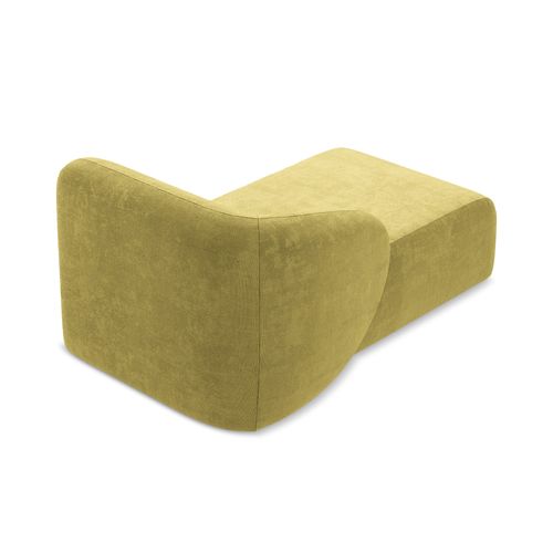 Méridienne Gauche Lani En Tissu Chenille Vert Citron