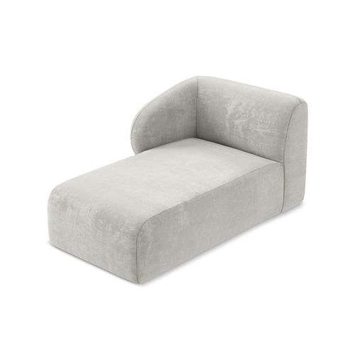 Méridienne Gauche Lani En Tissu Chenille Gris Clair