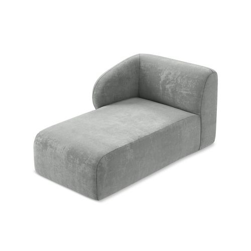 Méridienne Gauche Lani En Tissu Chenille Gris