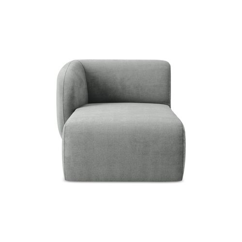 Méridienne Gauche Lani En Tissu Chenille Gris