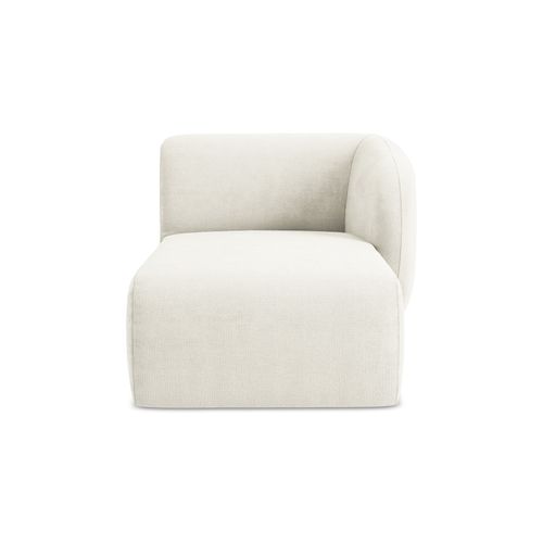 Méridienne Droite Lani En Tissu Chenille Blanc