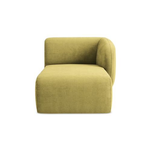 Méridienne Droite Lani En Tissu Chenille Vert Citron