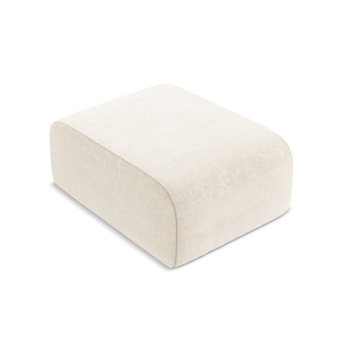 Pouf Lani En Tissu Chenille Beige Clair