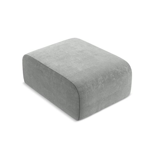 Pouf Lani En Tissu Chenille Gris