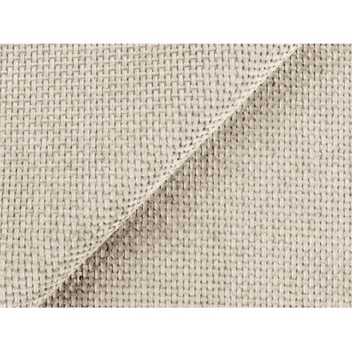 Canapé Panoramique 5 Places Droit Lani En Tissu Chenille Beige Clair