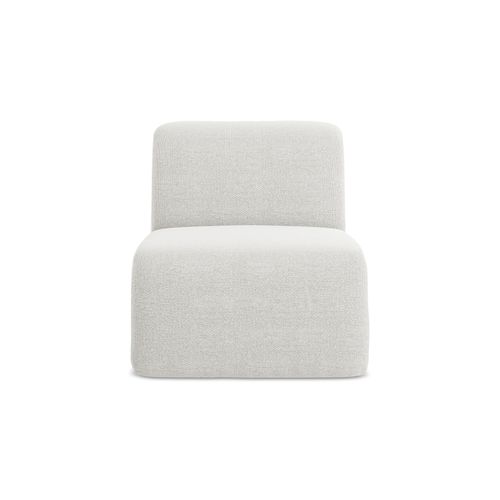 Fauteuil Pour Canapé Modulable Lani En Tissu Bouclette Blanc