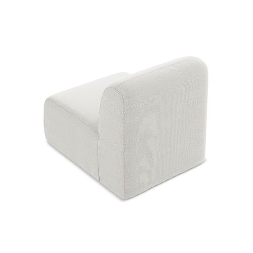 Fauteuil Pour Canapé Modulable Lani En Tissu Bouclette Blanc