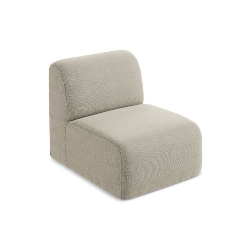 Fauteuil Pour Canapé Modulable Lani En Tissu Bouclette Taupe